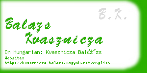 balazs kvasznicza business card